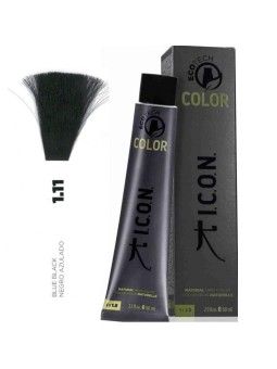 Tinte ICON Ecotech Color Negro Azulado 1.11 sin alcohol, amoníaco ni ppd