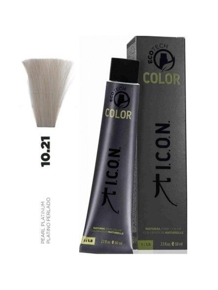 Tinte ICON Ecotech Color Platino Perlado 10.21 sin alcohol, amoníaco ni ppd