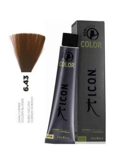 Tinte ICON Ecotech Color Rubio Oscuro Cobrizo Dorado 6.43 sin alcohol, amoníaco ni ppd