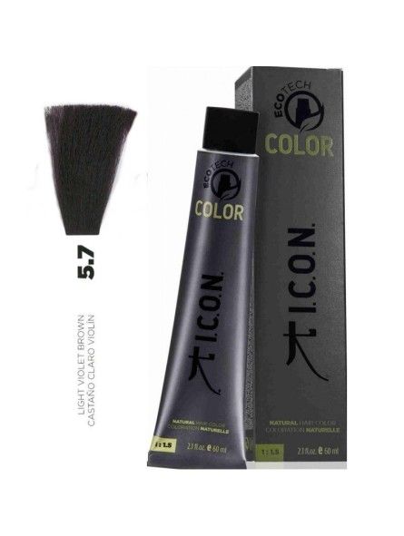 Tinte ICON Ecotech Color Castaño Claro Violín 5.7 sin alcohol, amoníaco ni ppd