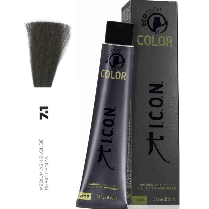 Tinte ICON Ecotech Color Rubio Ceniza 7.1